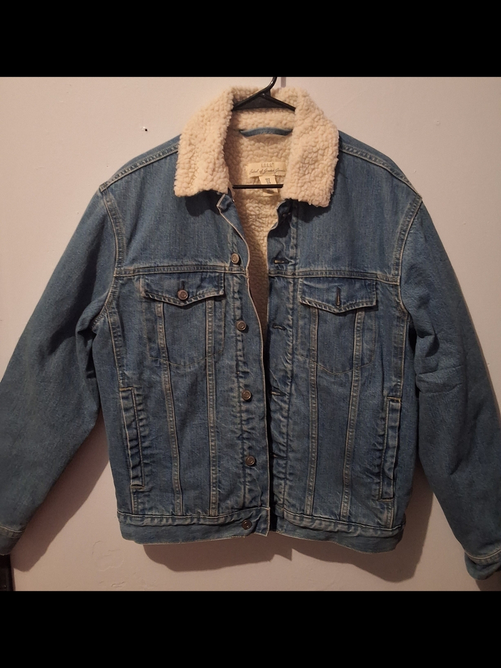 Men's Light Blue Sherpa-Lined Denim Jacket